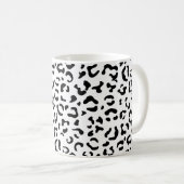 Luipaard afdrukken, luipaarden, zwart-wit koffiemok (Voorkant rechts)