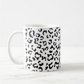Luipaard afdrukken, luipaarden, zwart-wit koffiemok (Links)