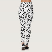Luipaard afdrukken, luipaarden, zwart-wit leggings (Achterkant)