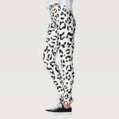 Luipaard afdrukken, luipaarden, zwart-wit leggings (Links)