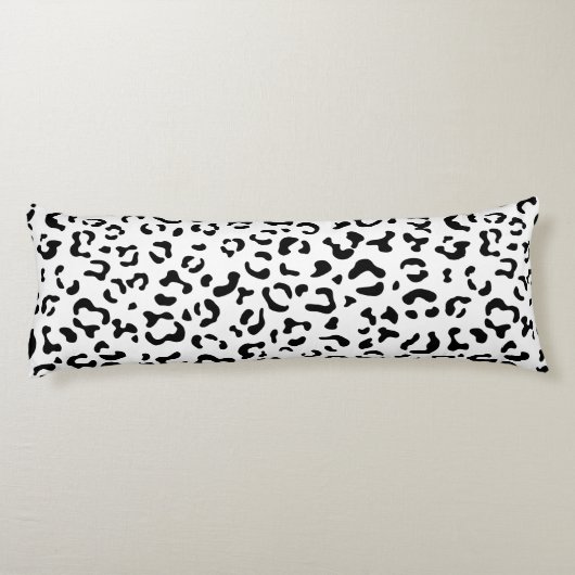 Luipaard afdrukken, luipaarden, zwart-wit lichaamskussen (Achterkant)