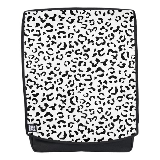Luipaard afdrukken, luipaarden, zwart-wit rugtassen (Voorkant)