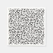 Luipaard afdrukken, luipaarden, zwart-wit servet (Voorkant)