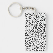 Luipaard afdrukken, luipaarden, zwart-wit sleutelhanger (Voorkant)