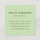 Luipaard afdrukken, luipaarden, zwart-wit vierkante visitekaartje (Achterkant)