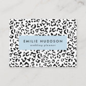 Luipaard afdrukken, luipaarden, zwart-wit visitekaartje (Voorkant)