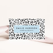 Luipaard afdrukken, luipaarden, zwart-wit visitekaartje