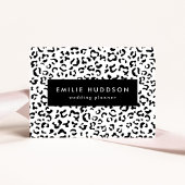 Luipaard afdrukken, luipaarden, zwart-wit visitekaartje