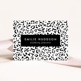 Luipaard afdrukken, luipaarden, zwart-wit visitekaartje