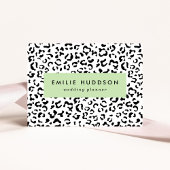 Luipaard afdrukken, luipaarden, zwart-wit visitekaartje