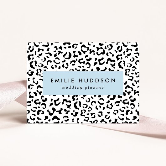 Luipaard afdrukken, luipaarden, zwart-wit visitekaartje