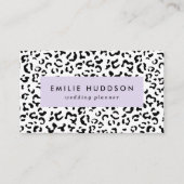 Luipaard afdrukken, luipaarden, zwart-wit visitekaartje (Voorkant)