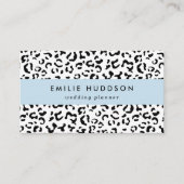 Luipaard afdrukken, luipaarden, zwart-wit visitekaartje (Voorkant)