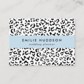 Luipaard afdrukken, luipaarden, zwart-wit visitekaartje (Voorkant)