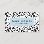 Luipaard afdrukken, luipaarden, zwart-wit visitekaartje (Voorkant)