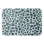 Luipaard afdrukken, luipspuiten, blauwe luipaard badmat (Voorkant)