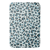 Luipaard afdrukken, luipspuiten, blauwe luipaard badmat (Voorkant Verticaal)