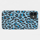 Luipaard afdrukken, luipspuiten, blauwe luipaard Case-Mate iPhone case (Achterkant (horizontaal))