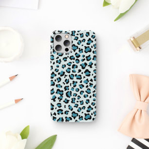 Luipaard afdrukken, luipspuiten, blauwe luipaard Case-Mate iPhone case