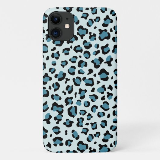 Luipaard afdrukken, luipspuiten, blauwe luipaard Case-Mate iPhone case (Achterkant)