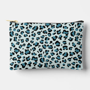 Luipaard afdrukken, luipspuiten, blauwe luipaard etui