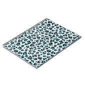 Luipaard afdrukken, luipspuiten, blauwe luipaard notitieboek (Linkerzijde)