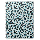 Luipaard afdrukken, luipspuiten, blauwe luipaard notitieboek (Voorkant)