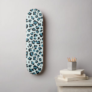 Luipaard afdrukken, luipspuiten, blauwe luipaard persoonlijk skateboard