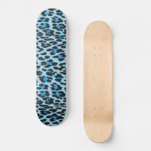 Luipaard afdrukken, luipspuiten, blauwe luipaard skateboard (Voorkant)