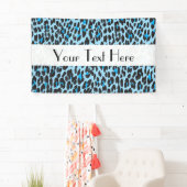 Luipaard afdrukken, luipspuiten, blauwe luipaard spandoek (Insitu)