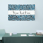 Luipaard afdrukken, luipspuiten, blauwe luipaard spandoek (Beurs)