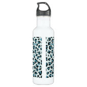 Luipaard afdrukken, luipspuiten, blauwe luipaard waterfles (Achterkant)