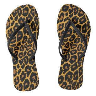 Luipaard afdrukken met verloop Gold Teenslippers
