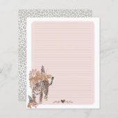 Luipaard afdrukken, Oerwoud schrijven papier, dier (Voorkant / Achterkant)
