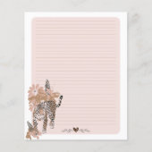 Luipaard afdrukken, Oerwoud schrijven papier, dier (Voorkant)