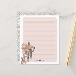 Luipaard afdrukken, Oerwoud schrijven papier, dier