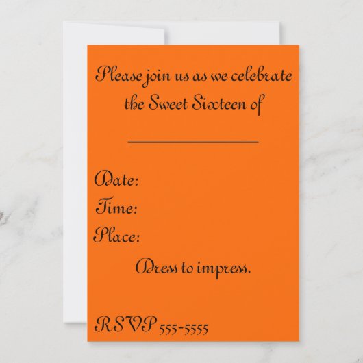 Luipaard afdrukken, Oranje en zwart, zestien Kaart (Achterkant)