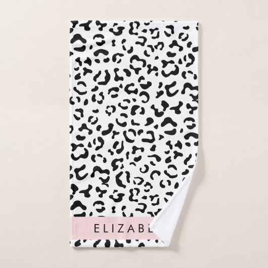 Luipaard afdrukken, spuiten, zwart en wit, Jouw na Bad Handdoek (Handdoek)