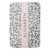 Luipaard afdrukken, spuiten, zwart en wit, Jouw na Badmat (Voorkant Verticaal)