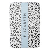 Luipaard afdrukken, spuiten, zwart en wit, Jouw na Badmat (Voorkant Verticaal)