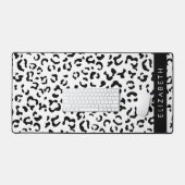 Luipaard afdrukken, spuiten, zwart en wit, Jouw na Bureaumat (Keyboard & Muis)
