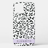 Luipaard afdrukken, spuiten, zwart en wit, Jouw na Case-Mate iPhone Case (Achterkant)
