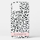 Luipaard afdrukken, spuiten, zwart en wit, Jouw na Case-Mate iPhone Case (Achterkant)