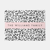 Luipaard afdrukken, spuiten, zwart en wit, Jouw na Deurmat (Voorkant)