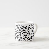 Luipaard afdrukken, spuiten, zwart en wit, Jouw na Espresso Kop (Voorkant rechts)