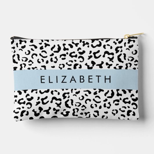 Luipaard afdrukken, spuiten, zwart en wit, Jouw na Etui (Achterkant)