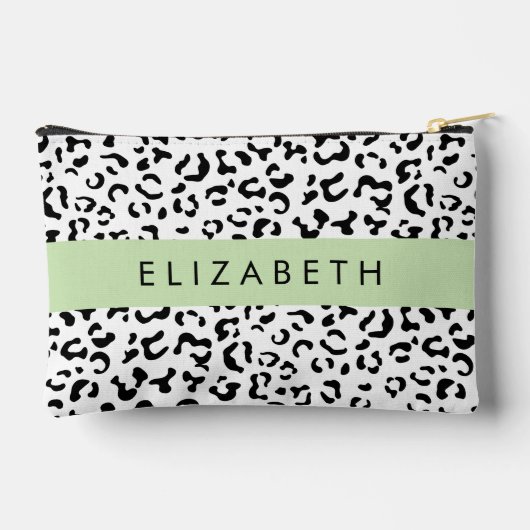 Luipaard afdrukken, spuiten, zwart en wit, Jouw na Etui (Achterkant)