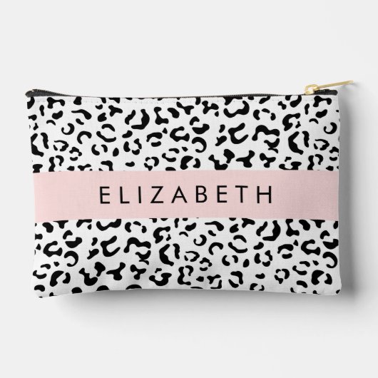 Luipaard afdrukken, spuiten, zwart en wit, Jouw na Etui (Achterkant)