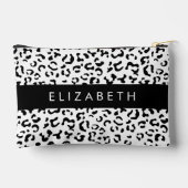 Luipaard afdrukken, spuiten, zwart en wit, Jouw na Etui (Achterkant)