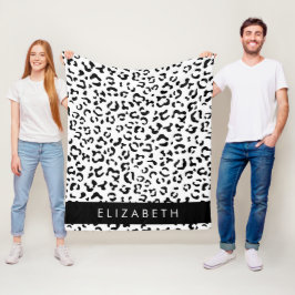 Luipaard afdrukken, spuiten, zwart en wit, Jouw na Fleece Deken